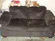 2 x Black Fabric Two Seater Sofa's. For sale 2 x two....